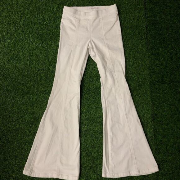 Women’s White Cello Stretchy Flare/Bell Bottom Chino Pant - Picture 2 of 7